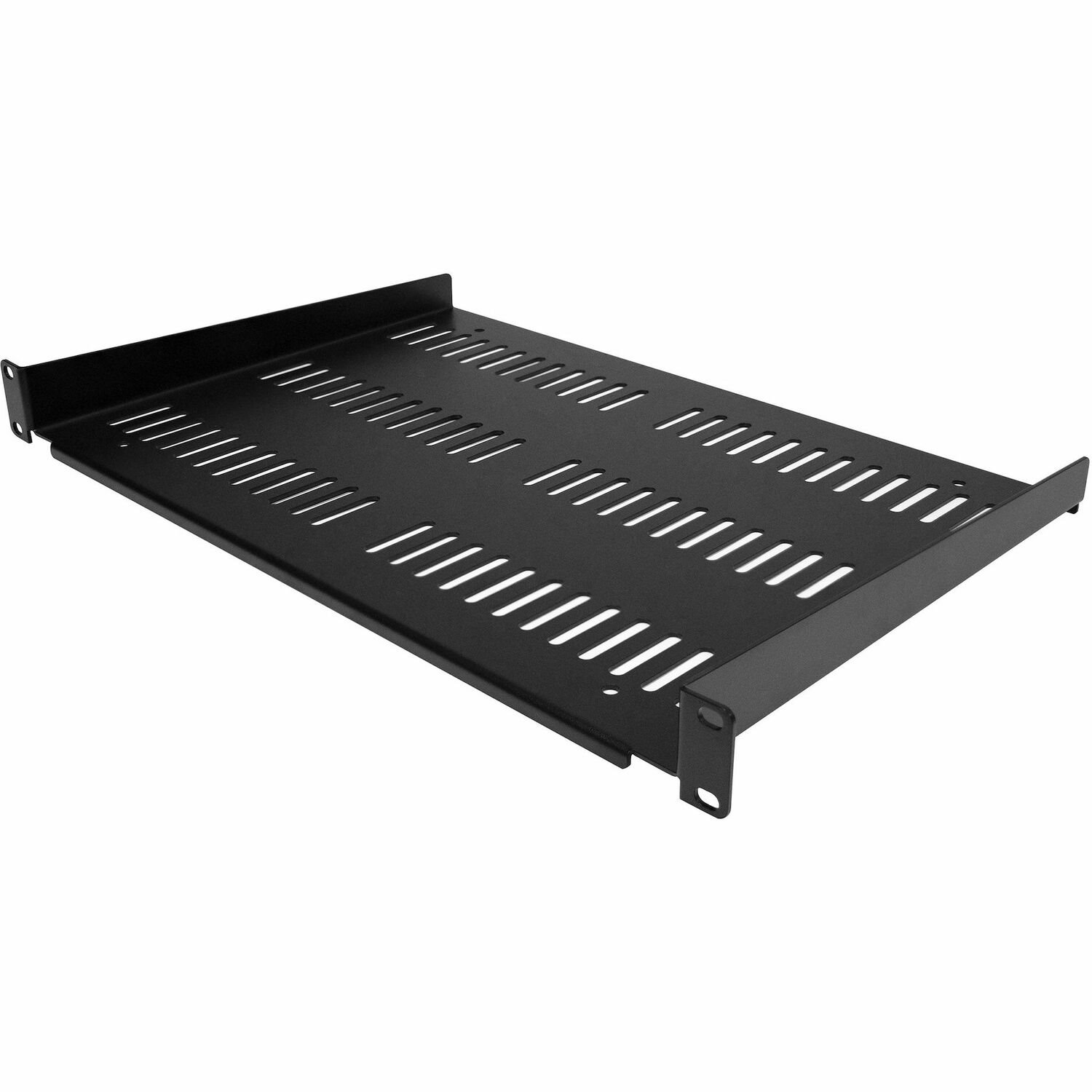 StarTech.com 1U Vented Server Rack Cabinet Shelf - Fixed 12" Deep Cantilever Rackmount Tray for 19" Data/AV/Network Enclosure w/Cage Nuts