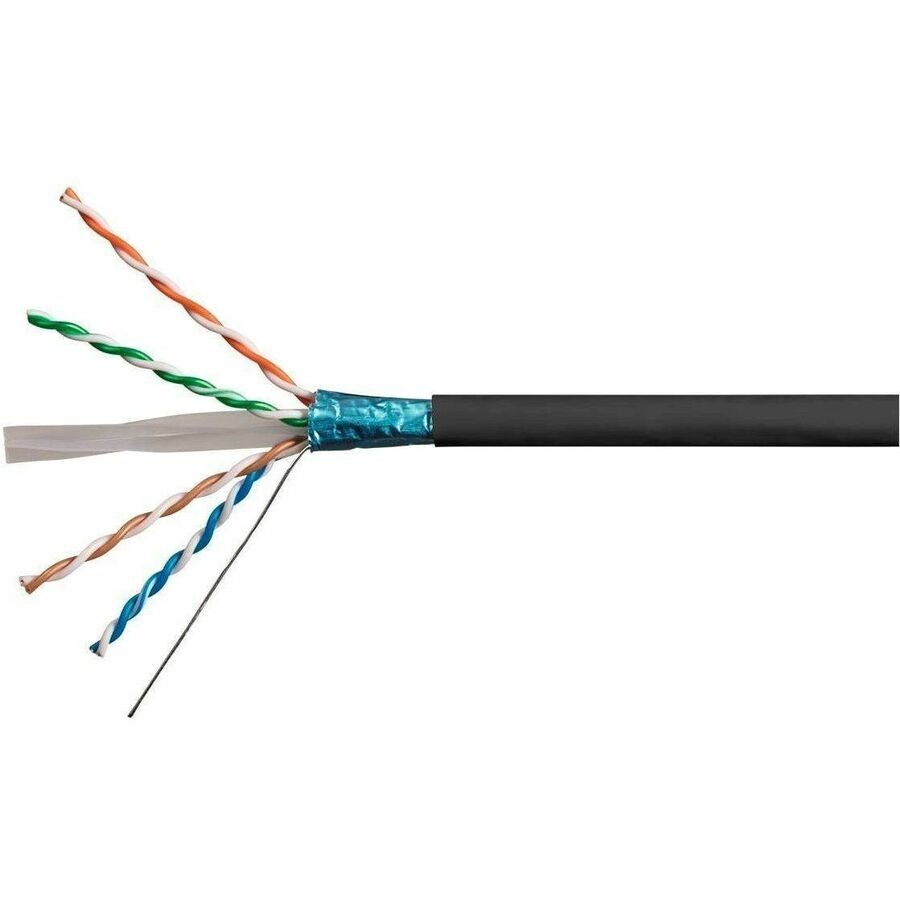 Monoprice Cat6a 1000FT Black CMR Ul Bulk Cable Taa Shielded (F/Utp) Solid 23