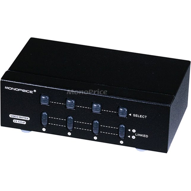 Monoprice 2X4 SVGA VGA MATRIX Switcher Splitter Amplifier Multiplier 250MHz