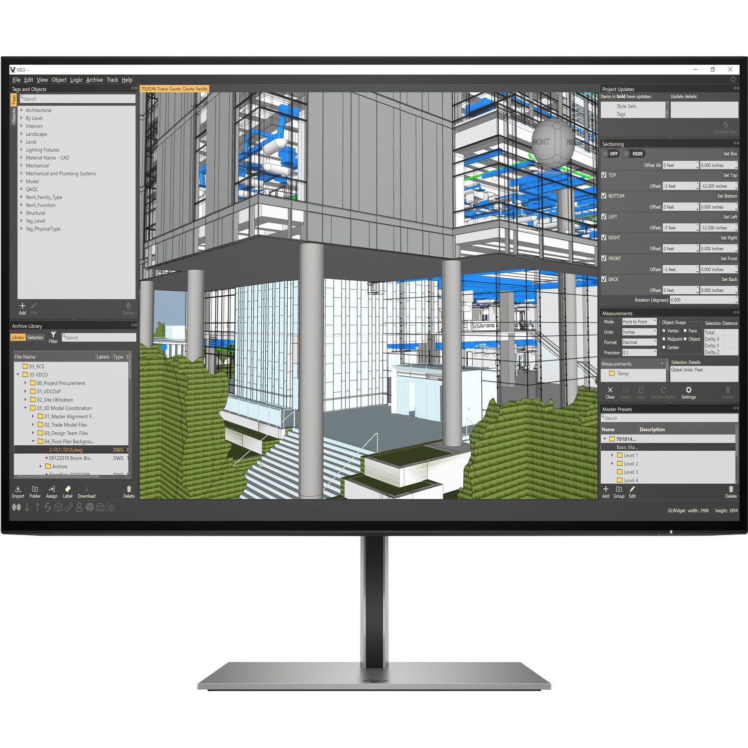HP Z24n G3 24" Class WUXGA LCD Monitor - 16:10 - Turbo Silver
