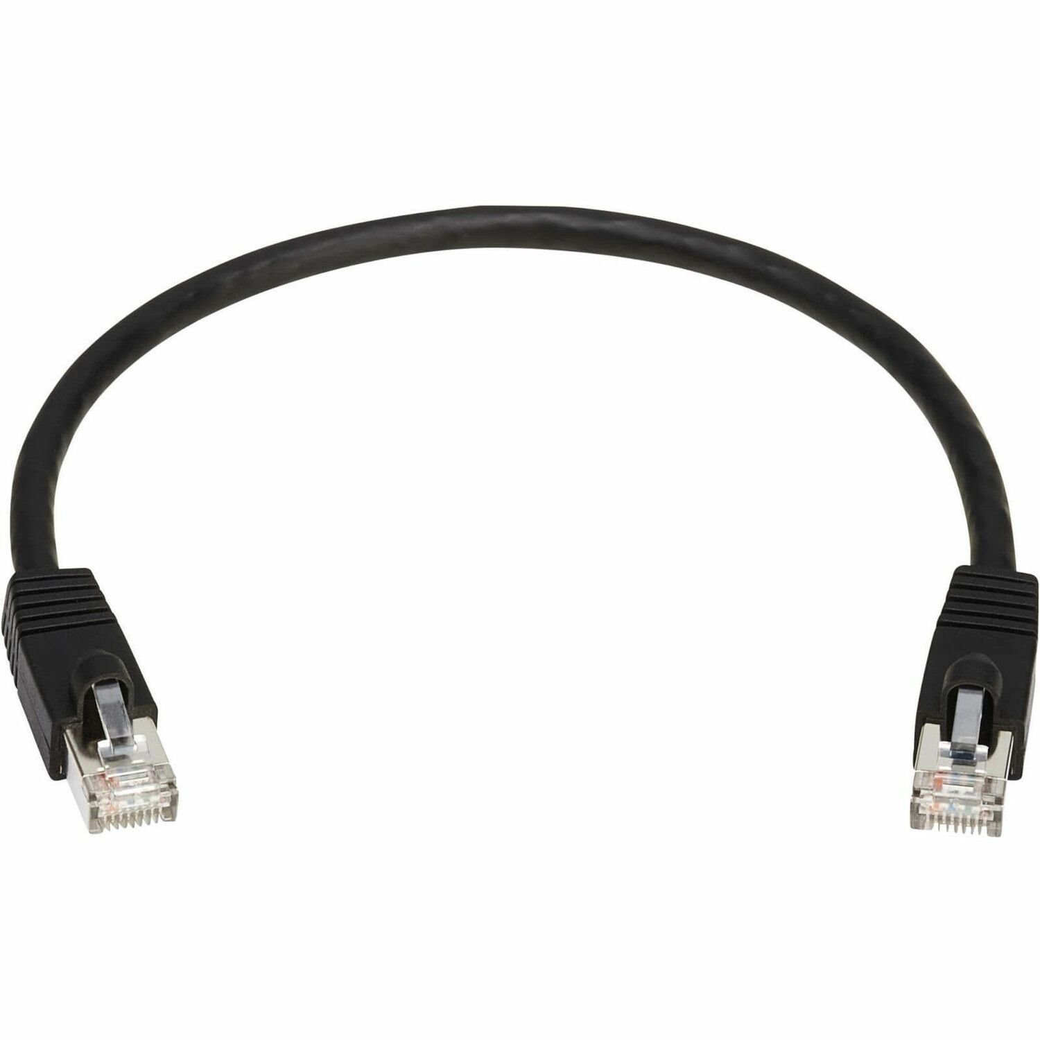 Eaton Tripp Lite Series Cat8 40G Snagless SSTP Ethernet Cable (RJ45 M/M), PoE, Black, 1 ft. (0.3 m)