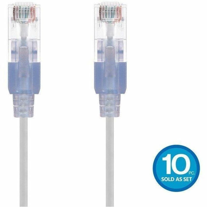Monoprice Slimrun Cat6a Ethernet Patch Cable - Snagless RJ45_ Stranded_ Utp_ Pur