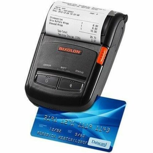 Bixolon SPP-R210 Mobile Direct Thermal Printer - Monochrome - Receipt Print - USB - USB Host - Serial - Bluetooth 3.0 - IEEE 802.11b/g/n Wireless LAN - Battery Included