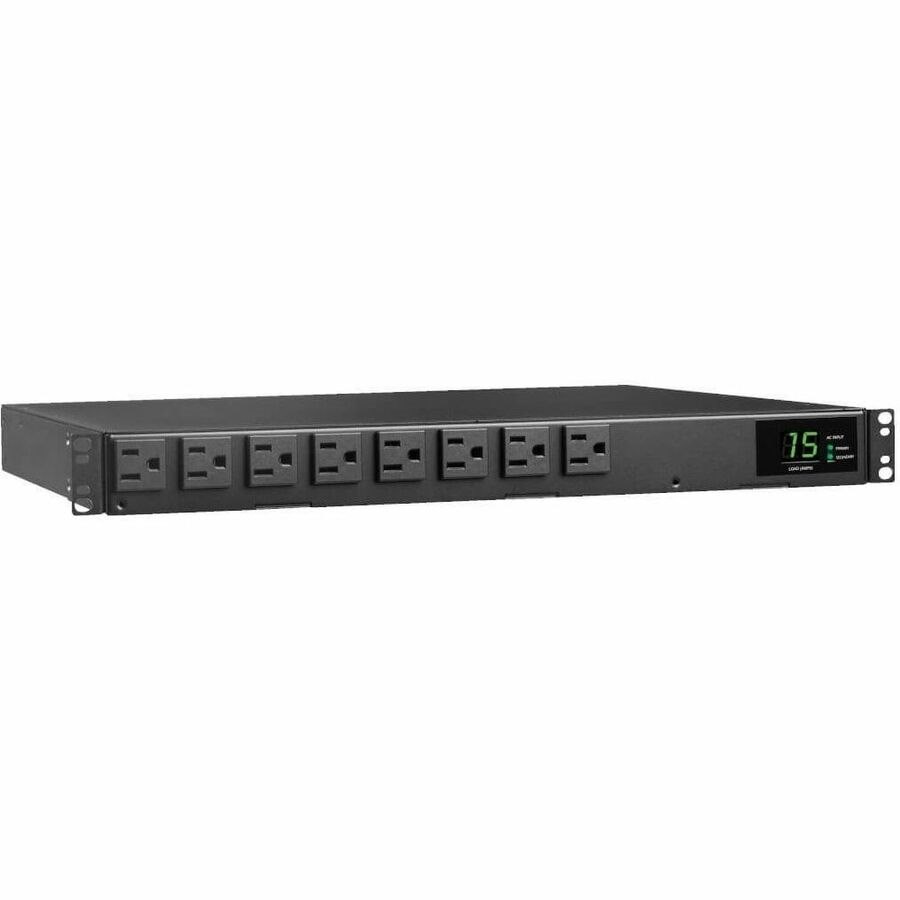 Eaton Tripp Lite Series 1.44kW 120V Single-Phase ATS/Local Metered PDU - 8 NEMA 5-15R Outlets, Dual 5-15P Inputs, 12 ft. Cords, 1U, TAA