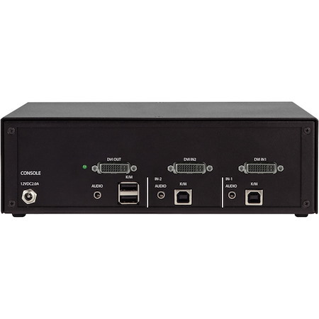 Black Box KVM Switch, NIAP 4.0 Certified - 2-Port, Single-Monitor, DVI-I