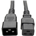Eaton Tripp Lite Series Power Extension Cord/Splitter, 2 x C19 to C20 Y Splitter - Heavy-Duty, 20A, 250V, 12 AWG, 6 ft. (1.83 m), Black