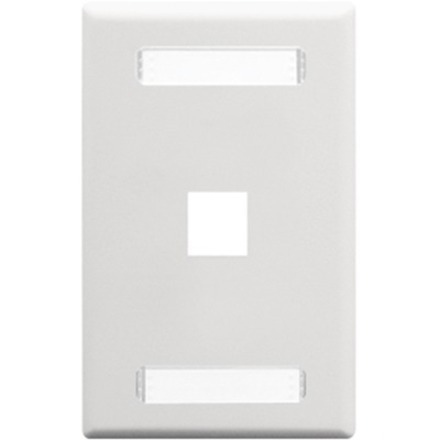 1 Port Face Plate White