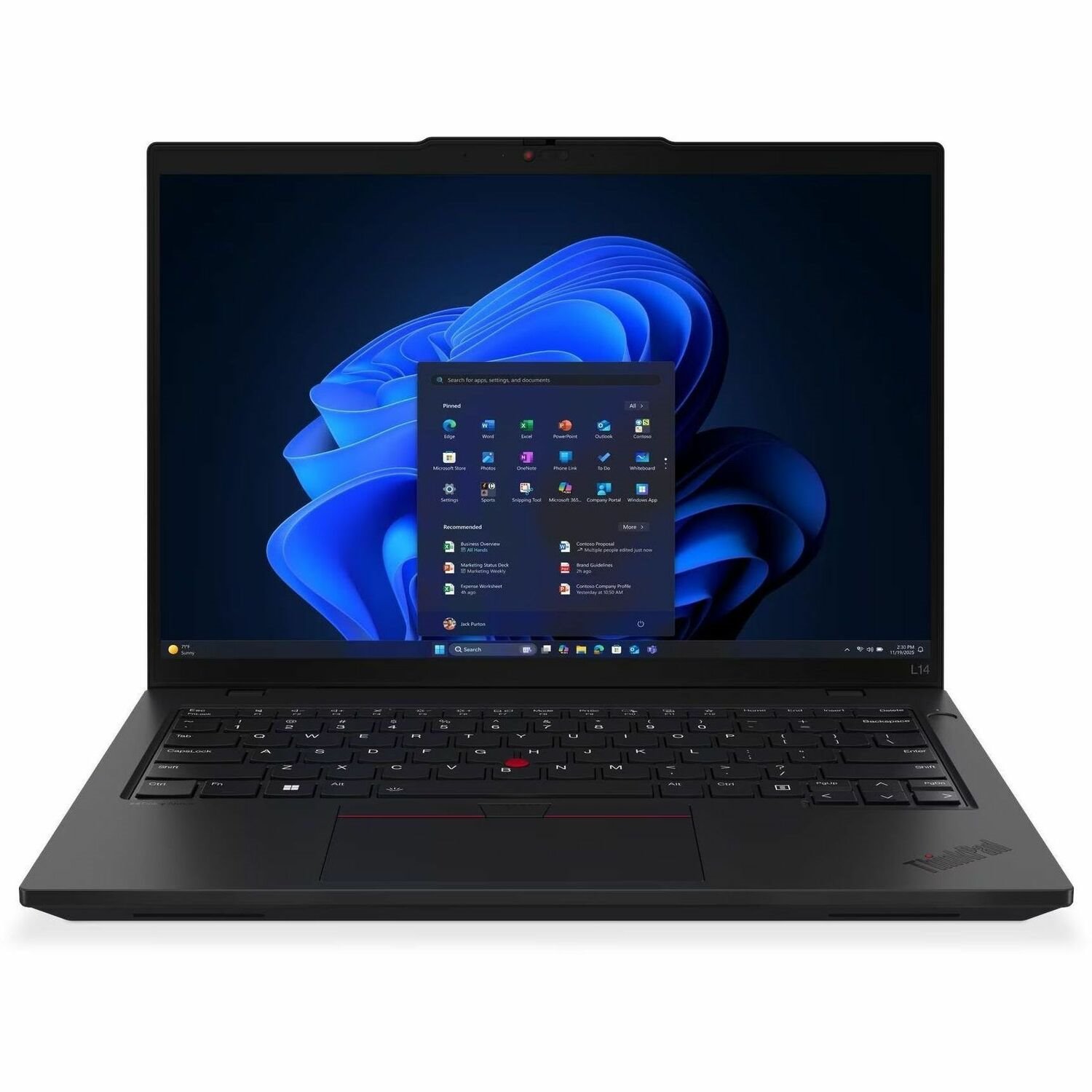 Lenovo ThinkPad L14 Gen 6 21S60037AU 14" Notebook - WUXGA - Intel Core Ultra 7 255U - 32 GB - 512 GB SSD - English Keyboard - Black