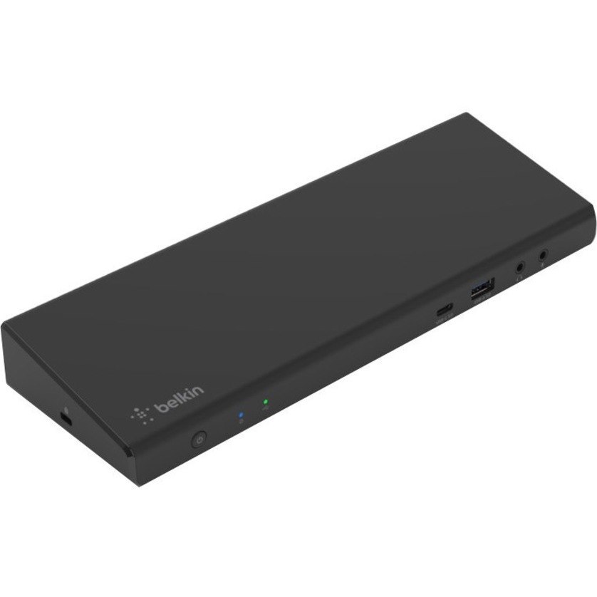 Belkin Universal 15-Port Triple Display USB-C Docking Station - 5 Gbps - 85W - 2xUSB-C, 5xUSB-A, 2xDP 3xHDMI, 1xEthernet, 2x3.5mm Audio - 4K - w/ USB-C Cable - Black