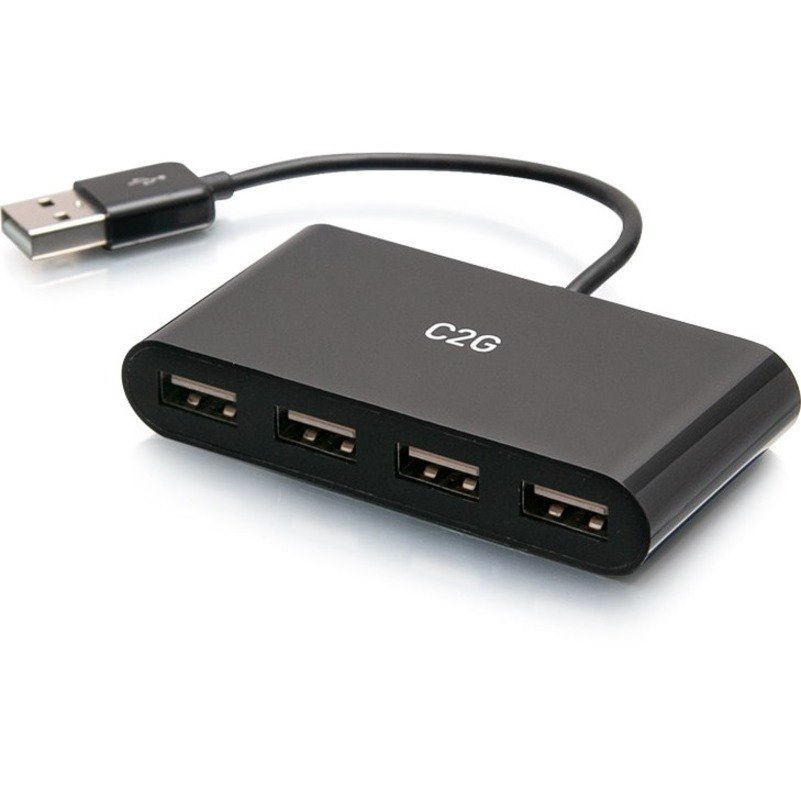 C2G 4-Port USB Hub - USB 2.0 Hub - USB Multiport Hub - 480Mbps