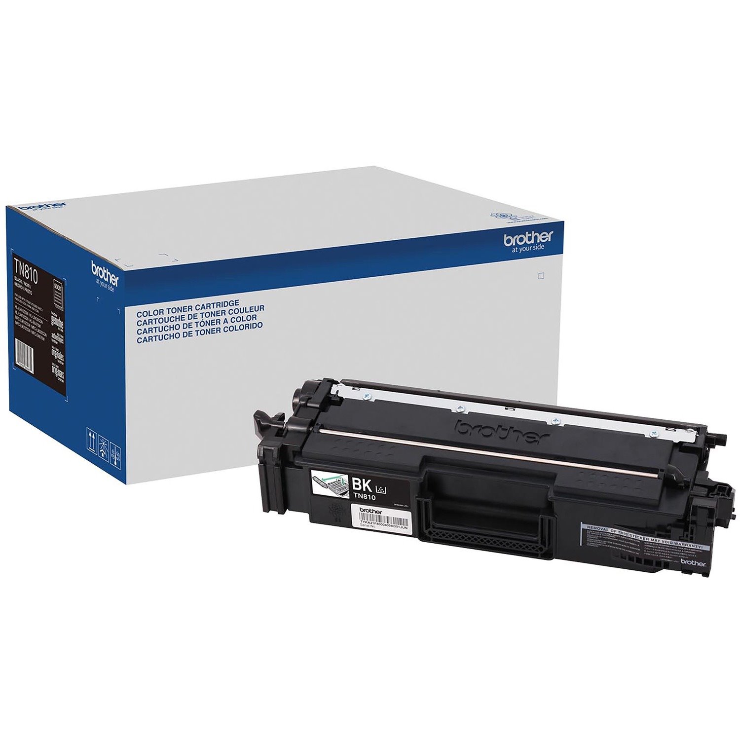 Brother TN810BK Original Standard Yield Laser Toner Cartridge - Black - 1 Each