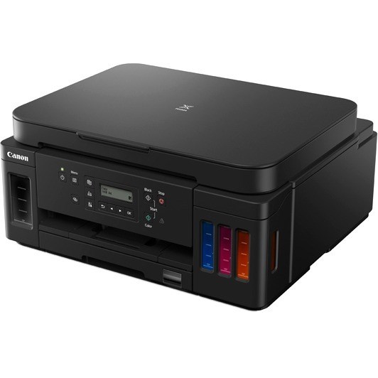 Canon PIXMA G G6020 Inkjet Multifunction Printer-Color-Copier/Scanner-4800x1200 dpi Print-Automatic Duplex Print-5000 Pages-350 sheets Input-Color Flatbed Scanner-1200 dpi Optical Scan-Wireless LAN-Wireless PictBridge-Mopria-Canon PRINT Business