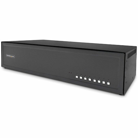 StarTech.com Secure 8-Port Dual-Monitor KVM Switch, DisplayPort, 4K 30Hz, NIAP 4.0, CAC, Made in the USA