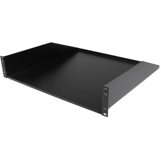 StarTech.com 2U Server Rack Cabinet Shelf - Fixed 18" Deep Cantilever Rackmount Tray for 19" Data/AV/Network Enclosure - Weight Cap. 125lbs/56kg