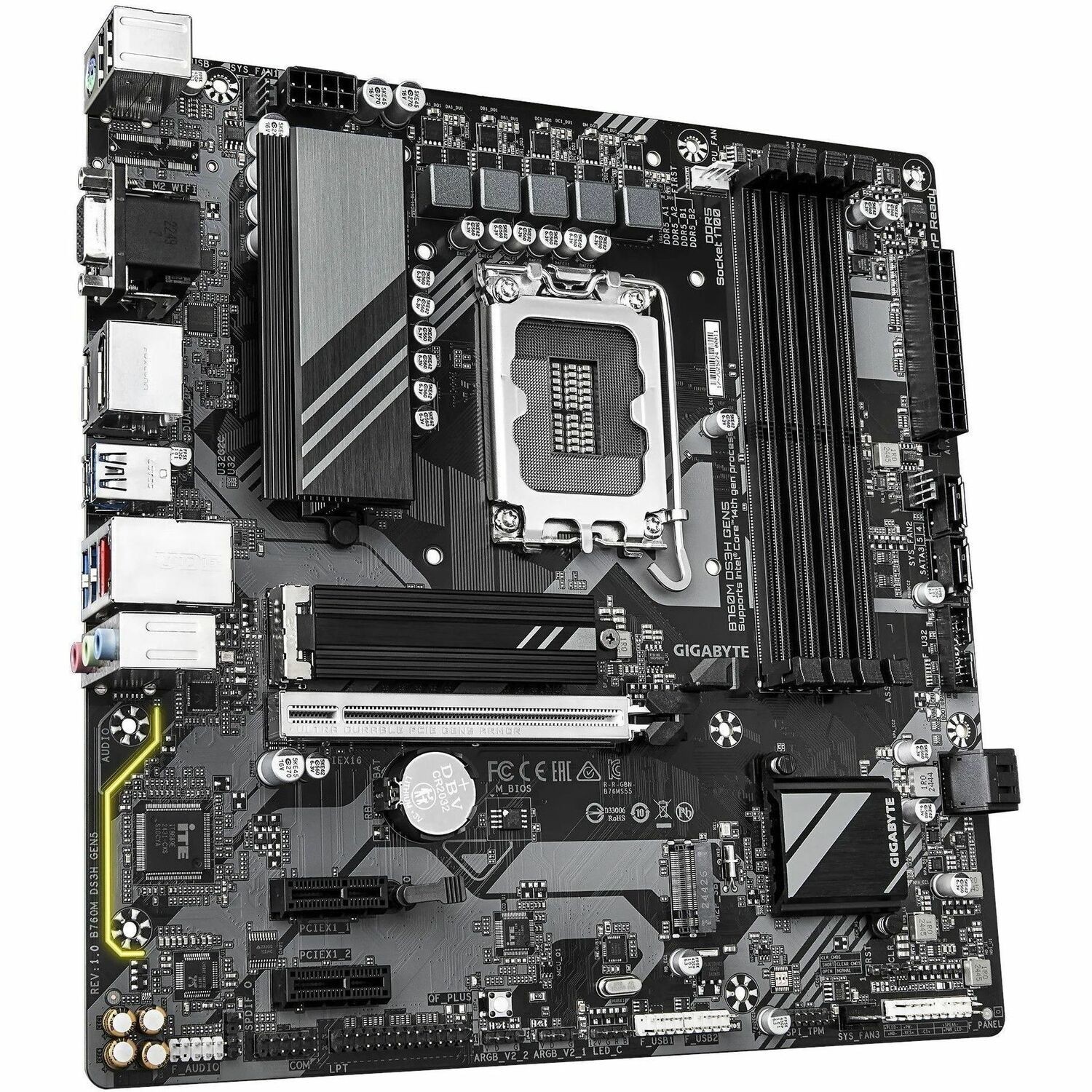 Gigabyte Mainboard|GIGABYTE|Intel B760 Express|LGA1700|Micro-ATX|Memory DDR5|Memory Slots 4|B760mds3hgen5