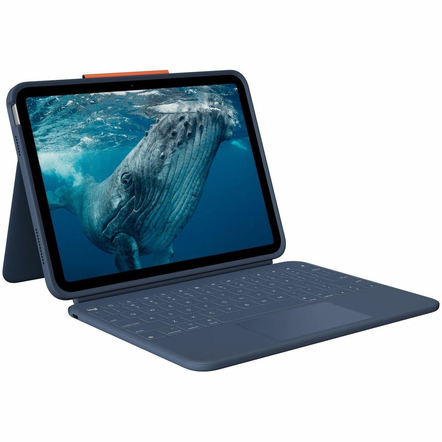 Logitech Rugged Combo 4c Touch iPad Keyboard Case, iPad (10th Gen, A16) Case with Trackpad, Military-Grade Drop Protection, USB-C Port, Smart Connector, Pencil Holder
