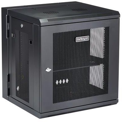STARTECH 12U 19" WALL MOUNT NETWORK CABINET - 16" DEEP HINGED W/SHELF 5YR