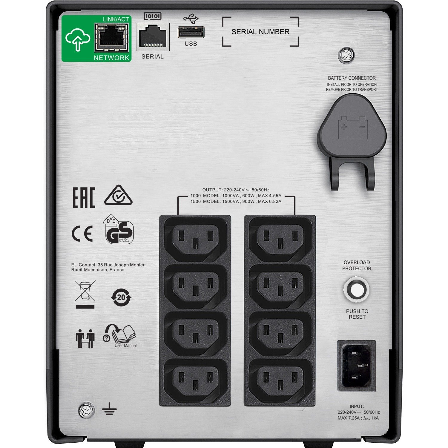 APC by Schneider Electric Smart-UPS Line-interactive UPS - 1 kVA/600 W