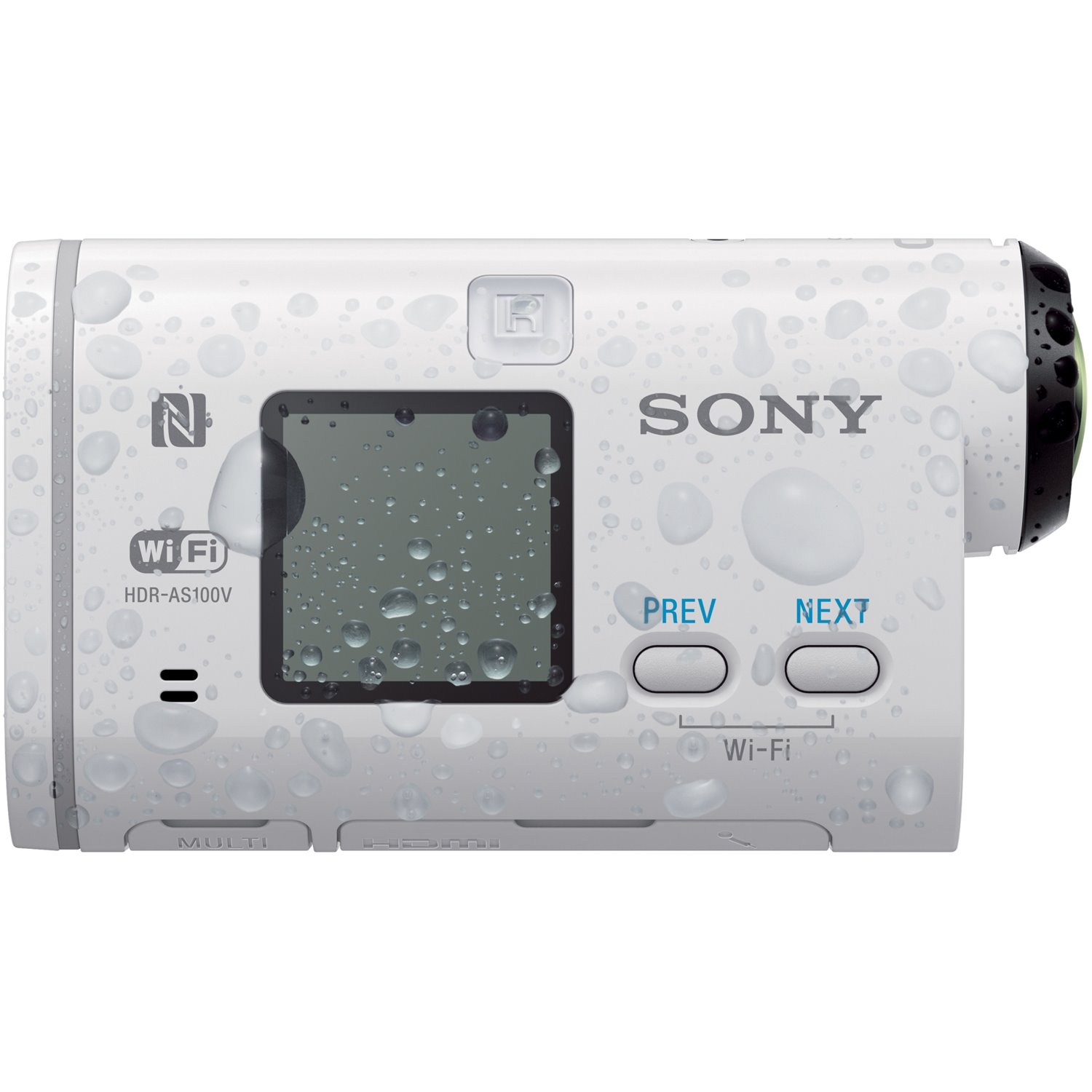 Sony HDR-AS100V Digital Camcorder - 1/2.3" Exmor R CMOS - Full HD - White