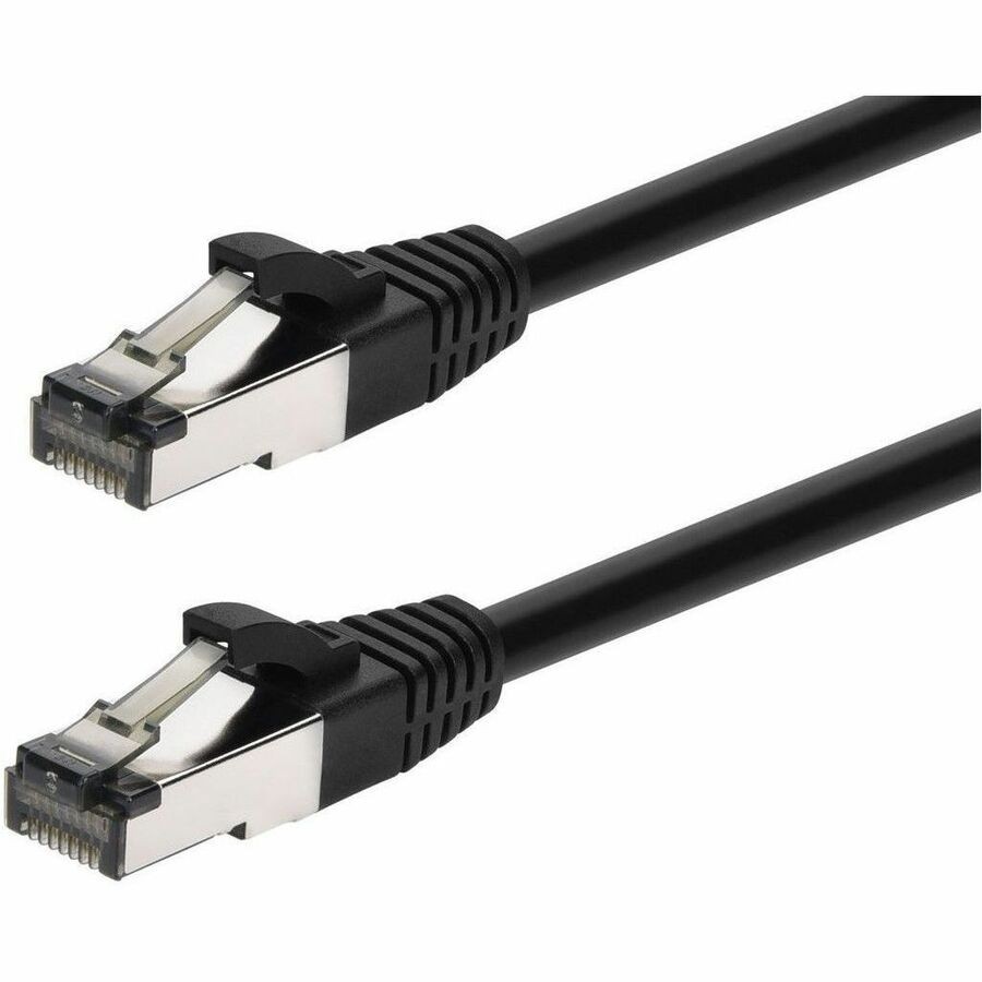 Monoprice Cat8 25FT Black Patch Cable Double Shielded (S/FTP) 28Awg 2GHZ 40G Pur