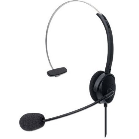 Mono Over-Ear Headset (USB), Microphone Boom (padded), Polybag Packaging, Adjustable Headband, In-Line Volume Control, Ear Cushion, USB-A for both sound and mic use, cable 1.5m, Three Year Warranty