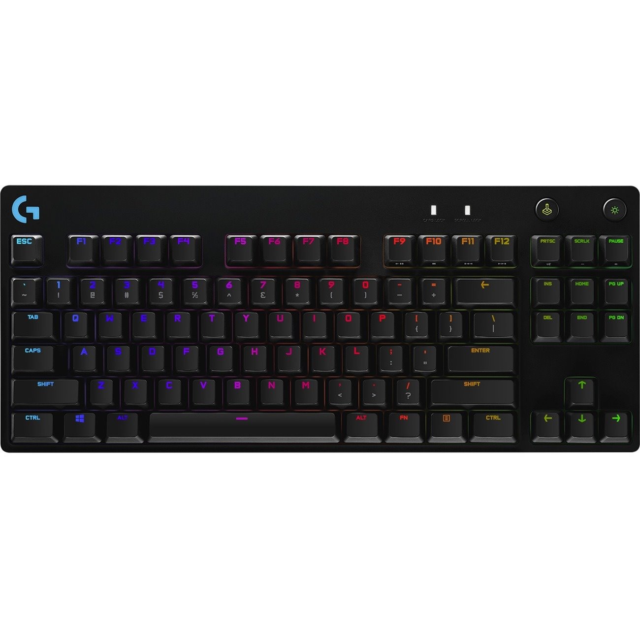 Logitech PRO Gaming Keyboard - Cable Connectivity - USB Interface - English (UK) - QWERTY Layout - Black