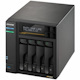 Asustor Lockerstor 4 Gen3 AS6804T, 4 Bay NAS, AMD Ryzen Quad-Core 2.3 GHz, 16GB RAM ECC DDR5, 4 M.2 NVMe Slots, Dual 5GbE and Dual 10GbE Port, USB 4.0 Type-C, Network Attached Storage (Diskless)