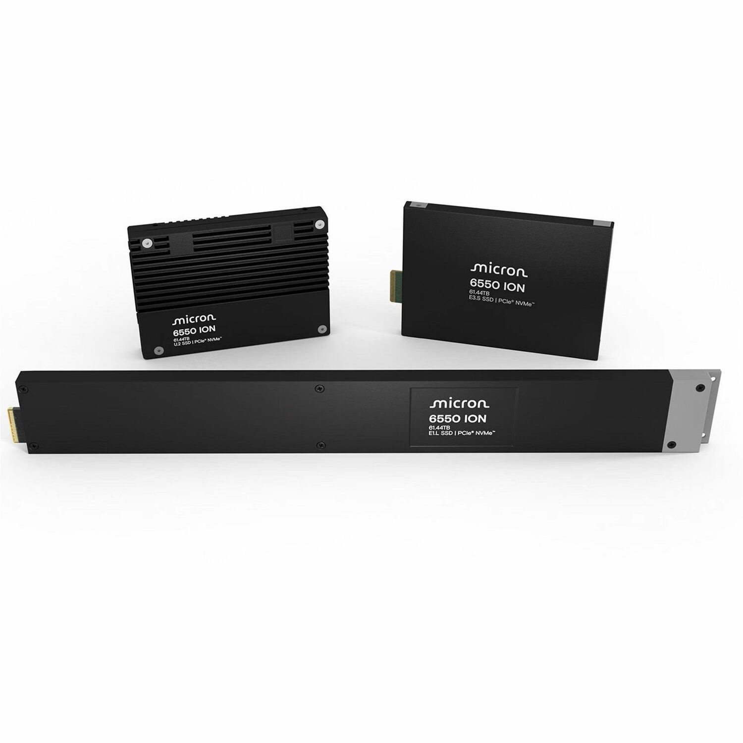 Micron 6550 ION 61.40 TB Solid State Drive - E3.S Internal - PCI Express NVMe