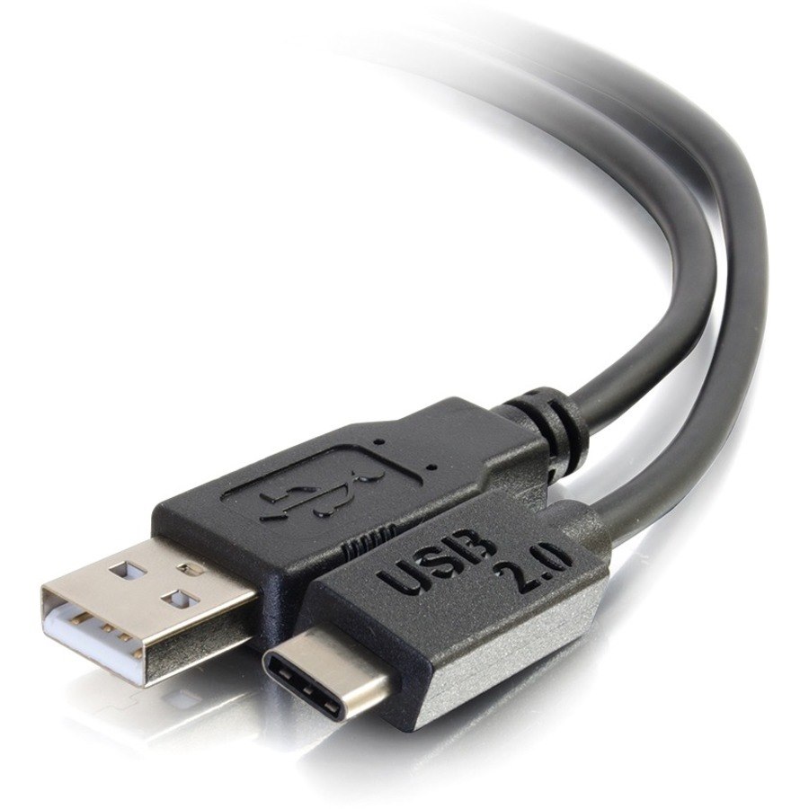 C2G 6ft USB C to USB A Cable - USB C to A Cable - USB 2.0 - 480Mbps - Black - M/M