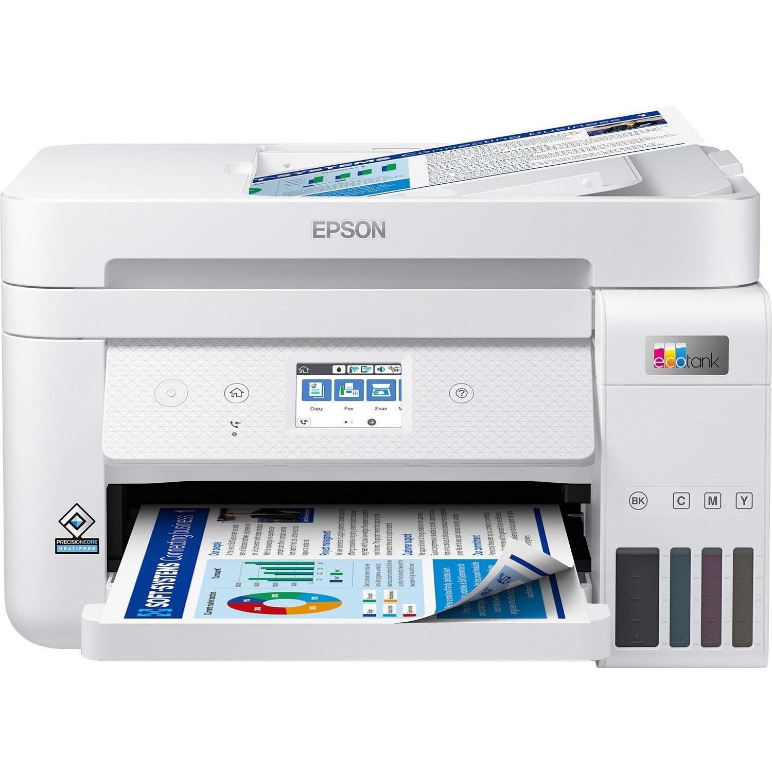 Epson ET-4856 Wireless EcoTank Inkjet Multifunction Printer - Colour - White