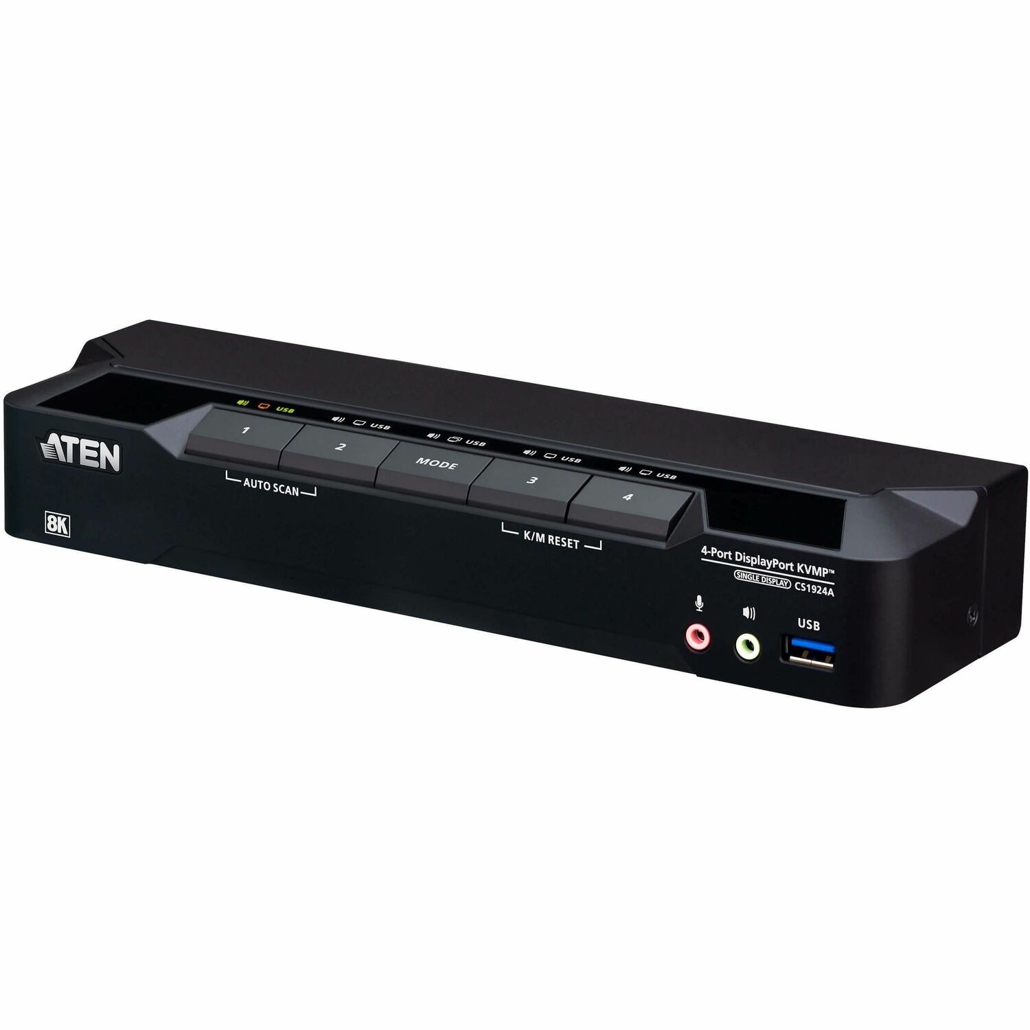 ATEN 4-Port USB 3.0 8K DisplayPort KVMP Switch (Cables included)