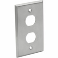 Tripp Lite by Eaton 2-Port Single Gang Faceplate Stainless Steel Industrial Grade IP44 TAA