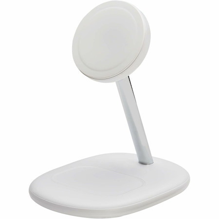 Eaton Tripp Lite Series 20W MagSafe Wireless Charging Stand for iPhone 12-16 and AirPods - Apple MFI Certified Fast Charger with 3 ft USB-C Cable, White