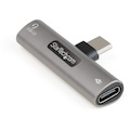 StarTech.com USB C Audio & Charge Adapter, USB-C Audio Adapter, USB C Audio Headset Port and USB Type-C PD Charger, For USB-C Phone/Tablet