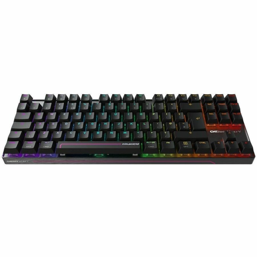 CHERRY XTRFY G8E-3885 Gaming Keyboard - Tenkeyless - Wired/Wireless Connectivity - USB Interface - RGB LED - German - Black