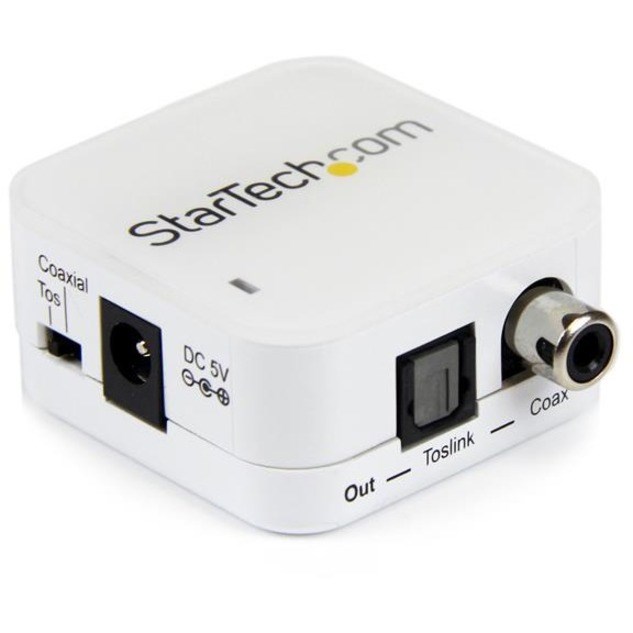 StarTech.com Two Way Digital Coax to Toslink Optical Audio Converter Repeater
