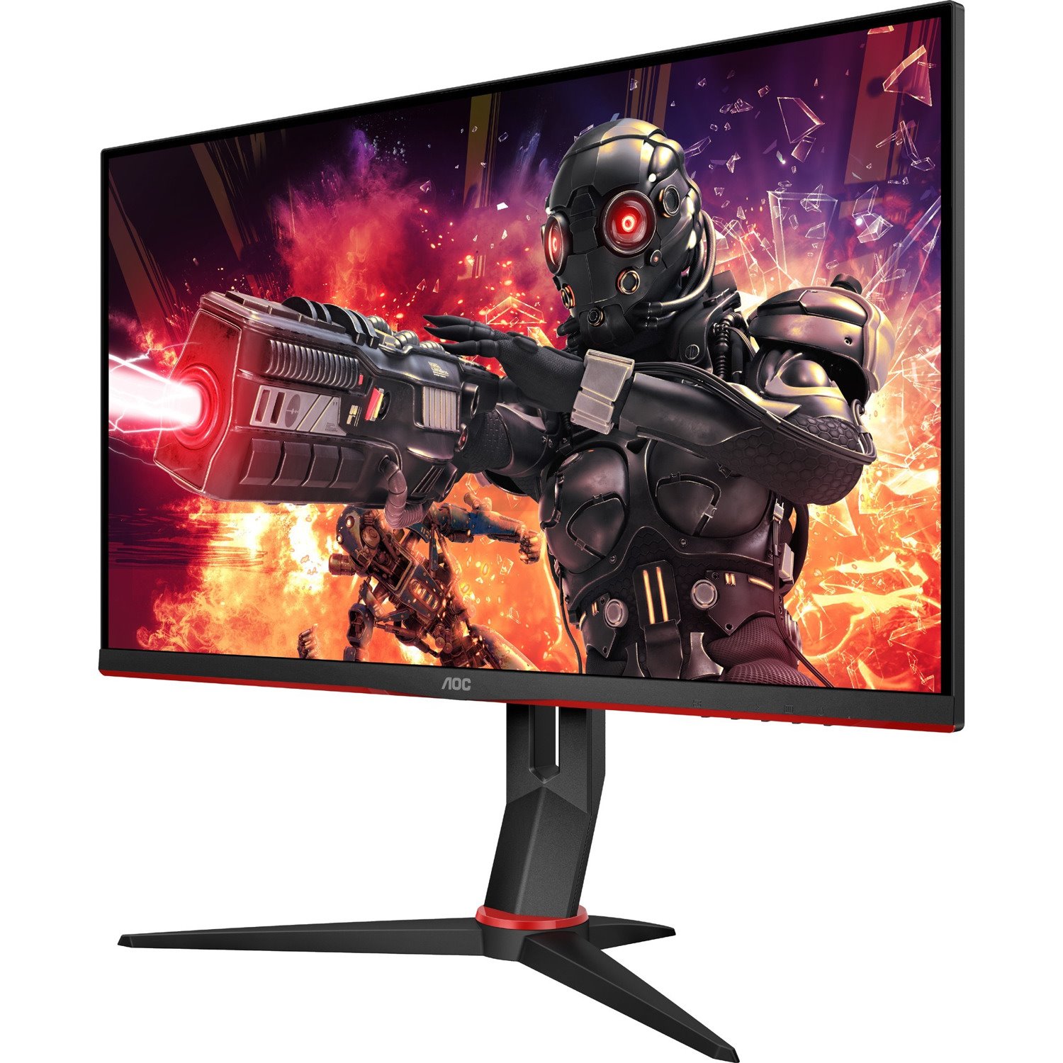 AOC 24G2ZE 24" Class Full HD Gaming LCD Monitor - 16:9 - Black Red