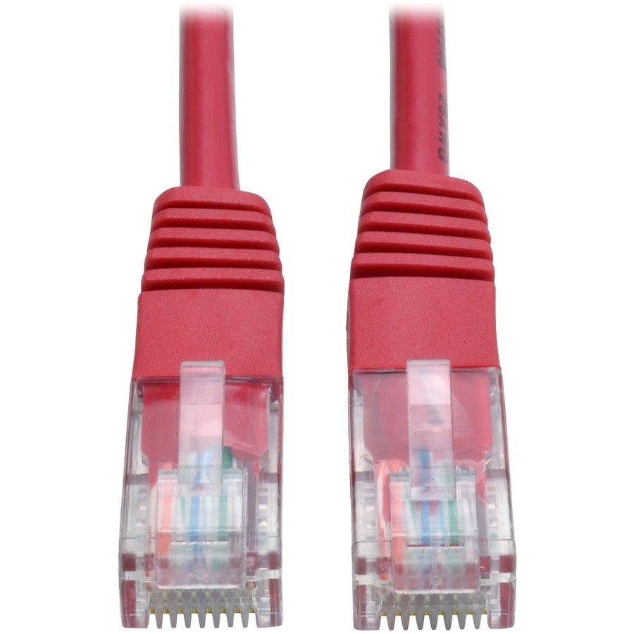 Eaton Tripp Lite Series Cat5e 350 MHz Molded (UTP) Ethernet Cable (RJ45 M/M), PoE - Red, 3 ft. (0.91 m)