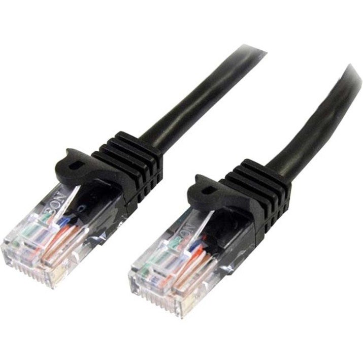 StarTech.com 5m Cat5e Patch Cable with Snagless RJ45 Connectors - Black - 5 m Patch Cord