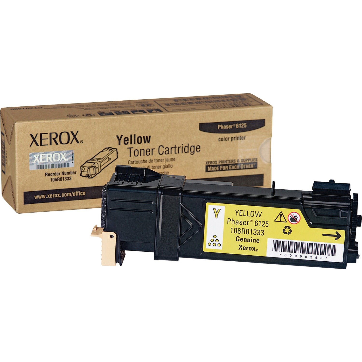 Xerox 106R01333 Original Laser Toner Cartridge - Yellow Pack
