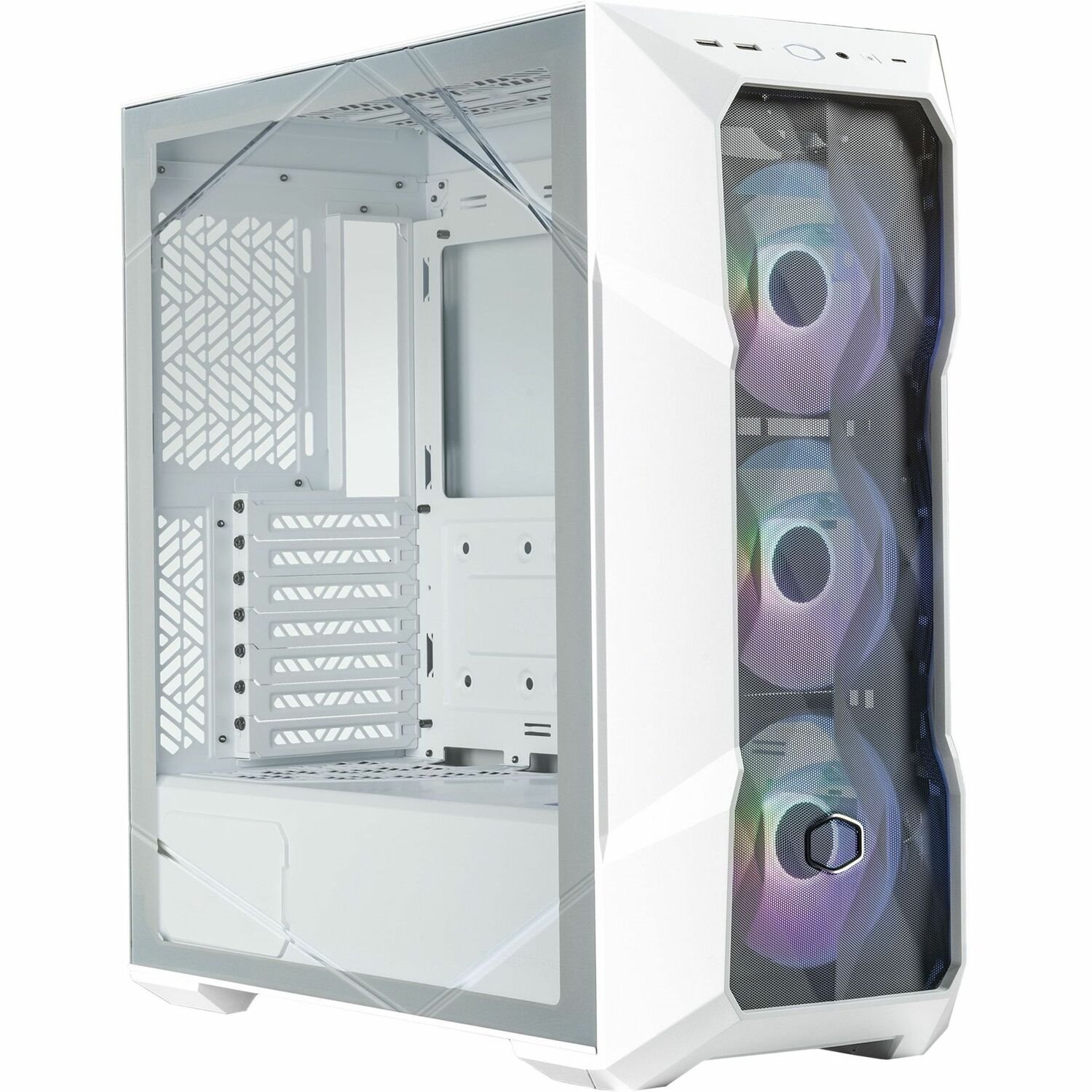 Cooler Master MasterBox TD500 Gaming Computer Case - Mini ITX, Micro ATX, ATX Motherboard Supported - Mid-tower - Steel, Mesh, Plastic, Tempered Glass - White