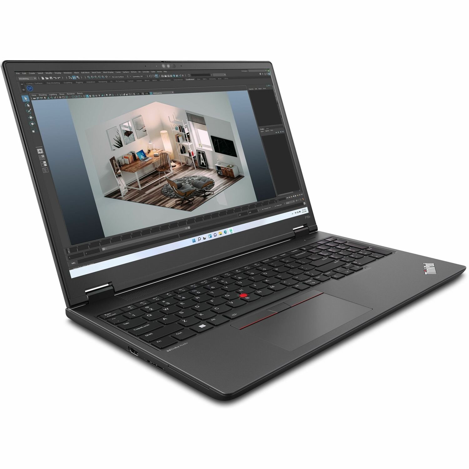 Lenovo ThinkPad P16v Gen 1 21FE0027US 16" Mobile Workstation - WUXGA - AMD Ryzen 7 PRO 7840HS - 16 GB - 512 GB SSD - English Keyboard - Thunder Black