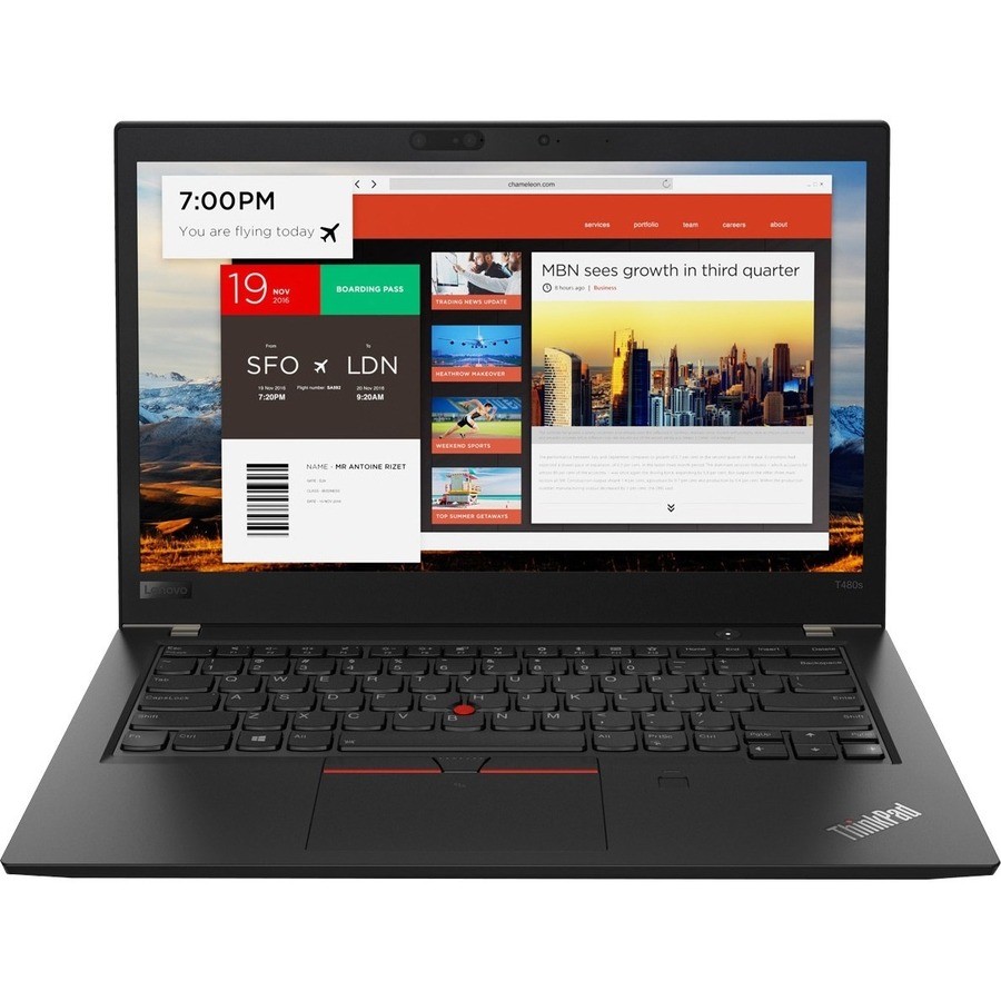Lenovo ThinkPad T480s 20L7001VUK 35.6 cm (14") Notebook - Intel Core i5 8th Gen i5-8250U - 8 GB - 256 GB SSD - Black