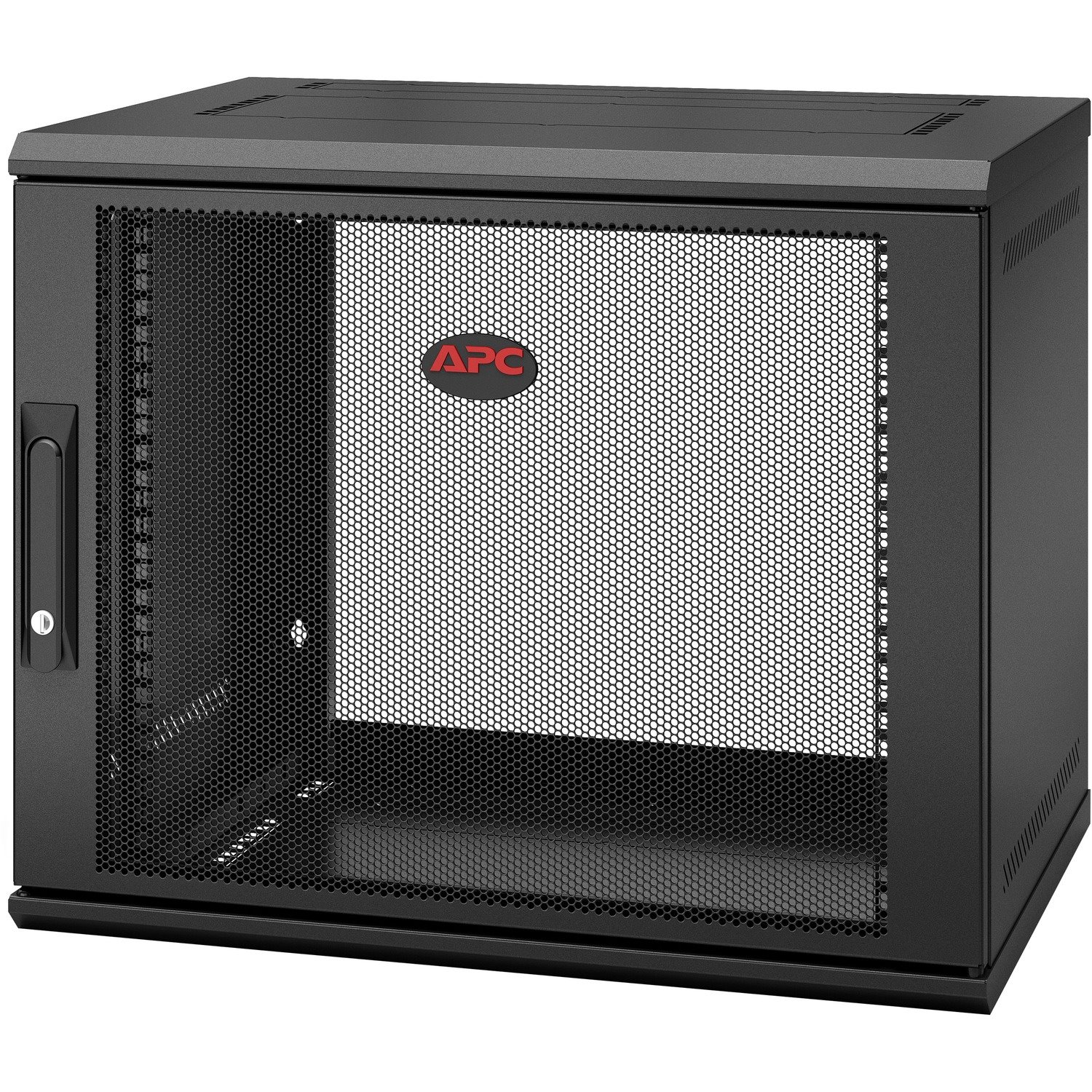 APC NetShelter 9U Wallmount Rack Enclosure Cabinet Single Hinged Switch Depth