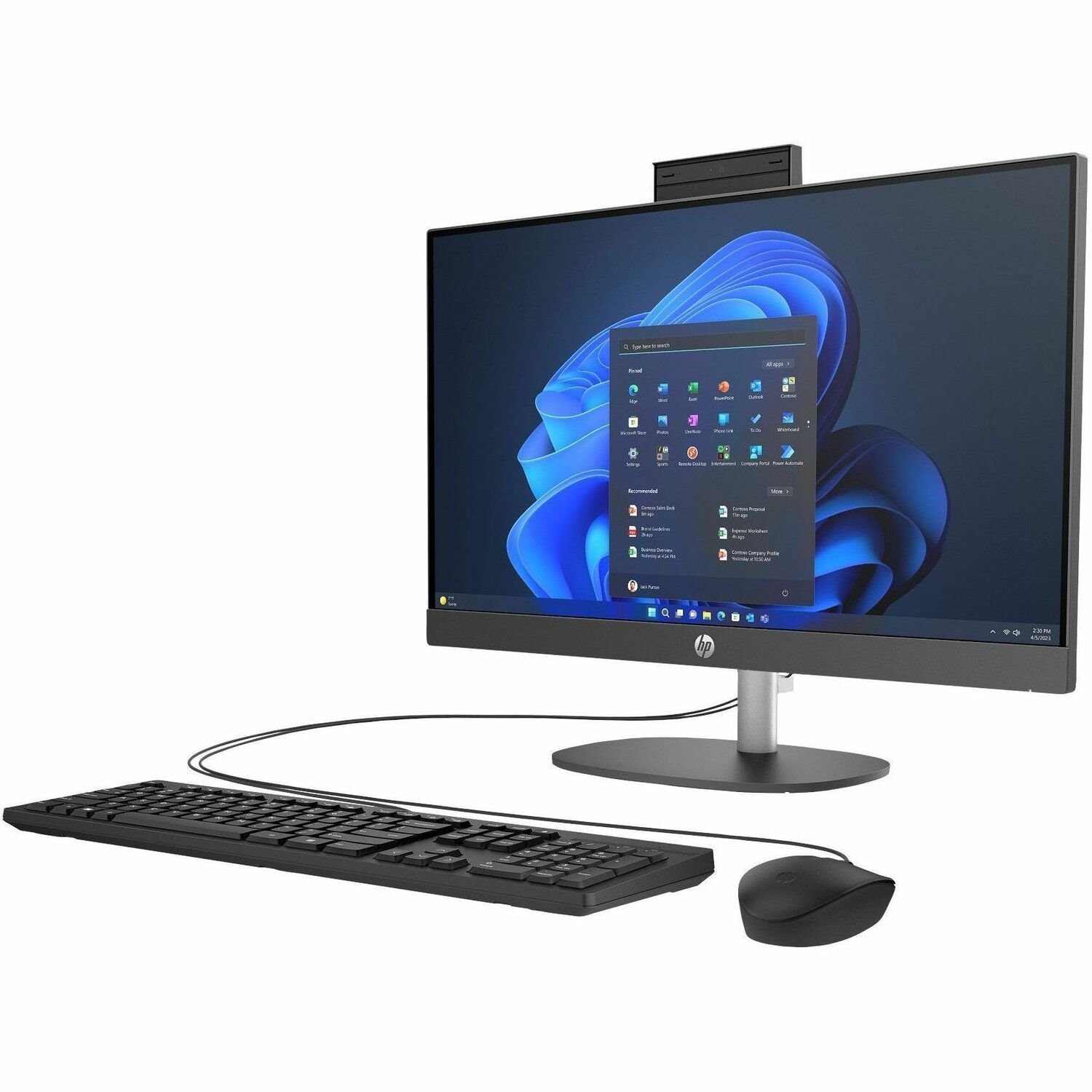 HP ProOne 245 G10 All-in-One Computer - AMD Ryzen 7 7730U - 16 GB - 512 GB SSD - 23.8" Full HD - Desktop - Iron Grey