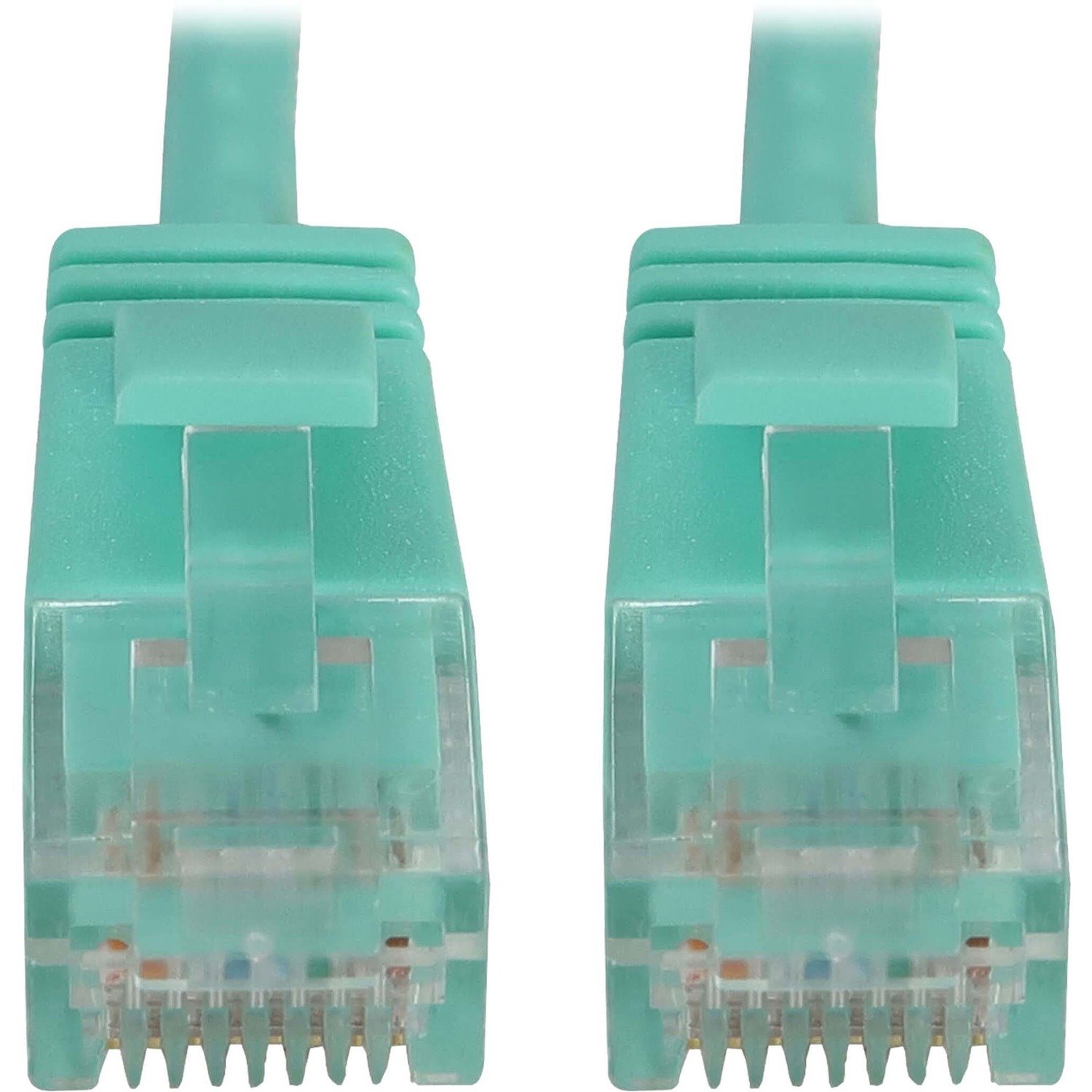 Eaton Tripp Lite Series Cat6a 10G Snagless Molded Slim UTP Ethernet Cable (RJ45 M/M), PoE, Aqua, 20 ft. (6.1 m)