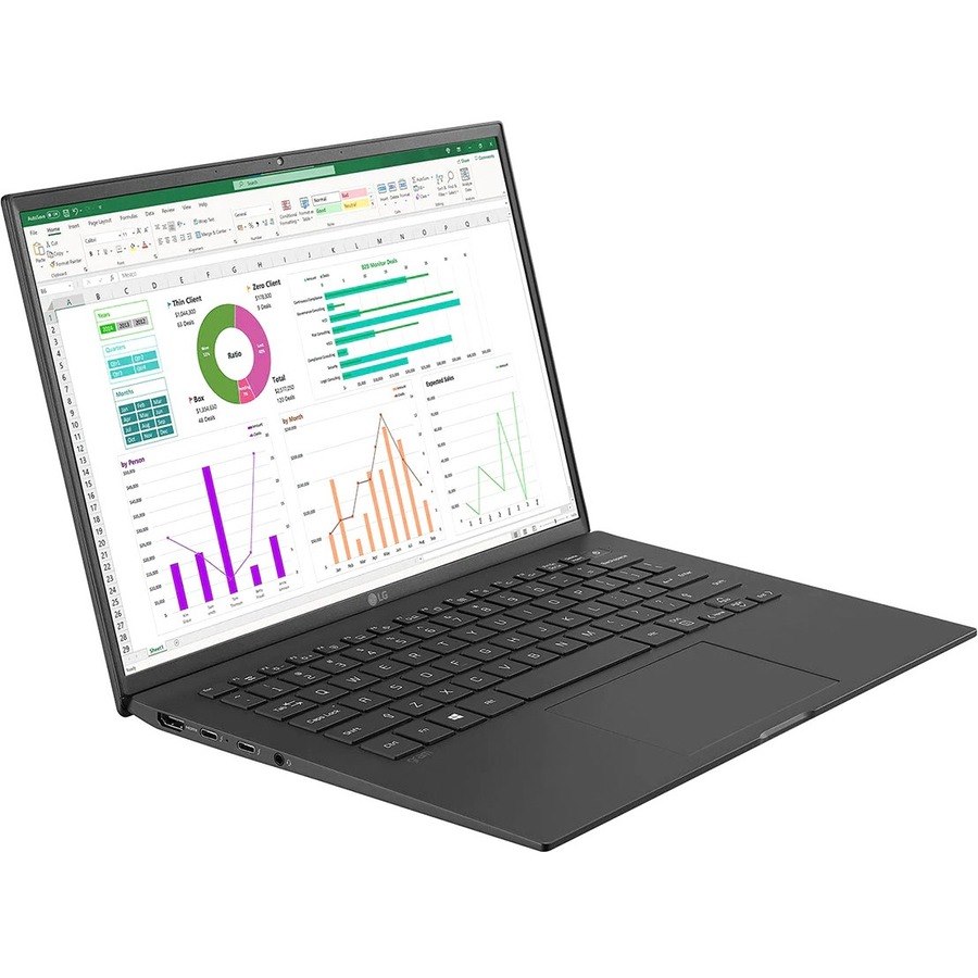 LG gram 14ZT90P-G.AM32U1 14" Thin Client Notebook - WUXGA - Intel Core i3 11th Gen i3-1115G4 - 8 GB - 256 GB SSD - English (US) Keyboard - Black