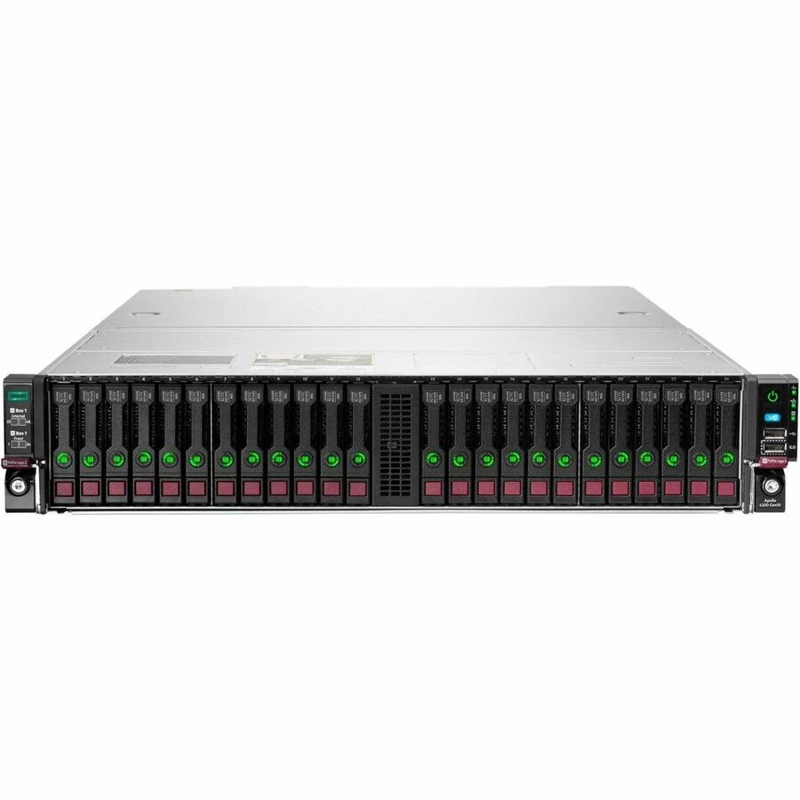 HPE Apollo 4200 G10 2U Rack Server - 1 Xeon Silver 4210R 2.40 GHz - 64 GB RAM - 90 TB HDD - (9 x 10TB) HDD Configuration - Serial ATA/600 Controller