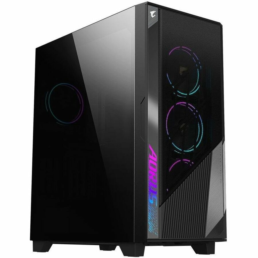 Aorus Computer Case - Mini ITX, Micro ATX, ATX Motherboard Supported - Mid-tower - Steel, Plastic, Glass, Tempered Glass, Mesh - Black