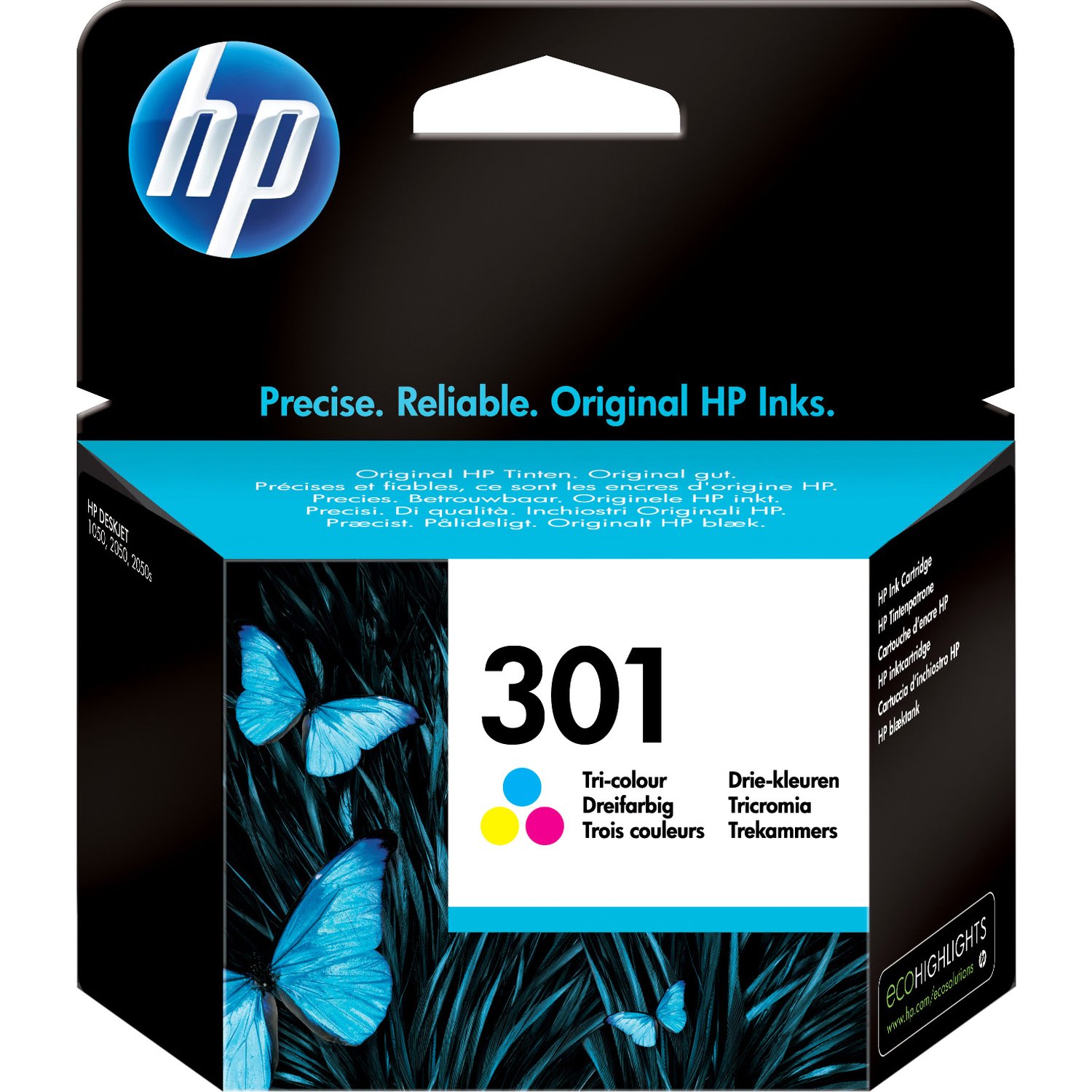 HP 301 Original Inkjet Ink Cartridge - Cyan, Magenta, Yellow - 1 Pack